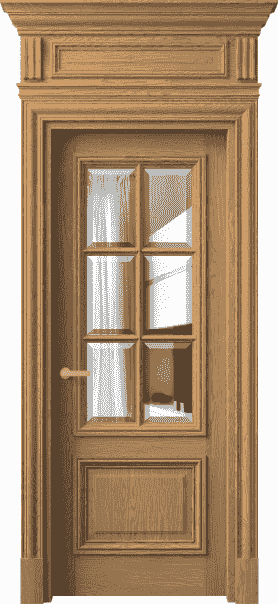 Дверь межкомнатная 7312 ДПШ.М ДВ ЗЕР Ф. Цвет Дуб пшеничный матовый. Материал Массив дуба матовый. Коллекция Antique. Картинка.