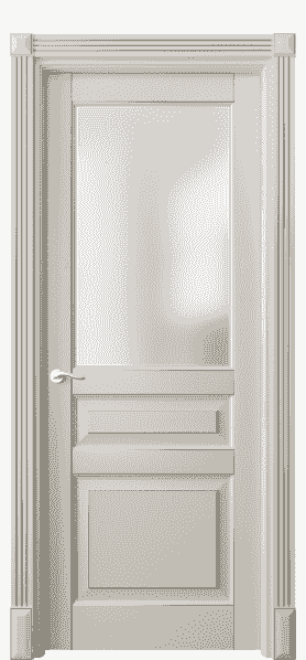 Дверь межкомнатная 0710 БОСС САТ. Цвет Бук облачный серый с серебром. Материал  Массив бука эмаль с патиной. Коллекция Lignum. Картинка.