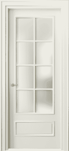 Дверь межкомнатная 8112 ММБ САТ. Цвет Матовый молочно-белый. Материал Гладкая эмаль. Коллекция Paris. Картинка.