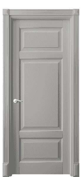 Дверь межкомнатная 0721 БНСРС. Цвет Бук нейтральный серый серебро. Материал  Массив бука эмаль с патиной. Коллекция Lignum. Картинка.