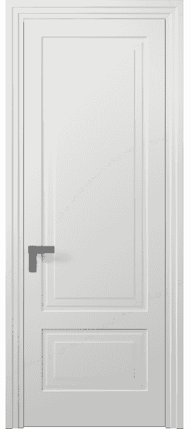 Дверь межкомнатная 8341 МБЛ. Цвет Матовый белоснежный. Материал Гладкая эмаль. Коллекция Rocca. Картинка.