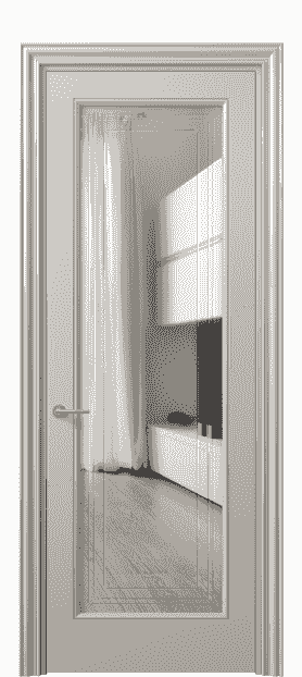 Дверь межкомнатная 8400 МСБЖ Прозрачное стекло с гравировкой Mascot. Цвет Матовый светло-бежевый. Материал Гладкая эмаль. Коллекция Mascot. Картинка.
