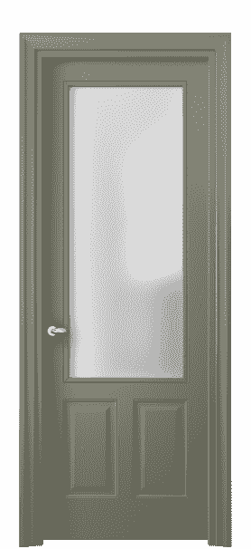 Дверь межкомнатная 8522 МОТ САТ. Цвет Матовый оливковый тёмный. Материал Гладкая эмаль. Коллекция Esse. Картинка.