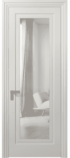Дверь межкомнатная 8303 МСР ЗЕРКАЛО. Цвет Матовый серый. Материал Гладкая эмаль. Коллекция Rocca. Картинка.