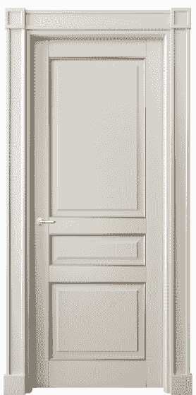 Дверь межкомнатная 6305 БОСС. Цвет Бук облачный серый серебро. Материал  Массив бука эмаль с патиной. Коллекция Toscana Plano. Картинка.