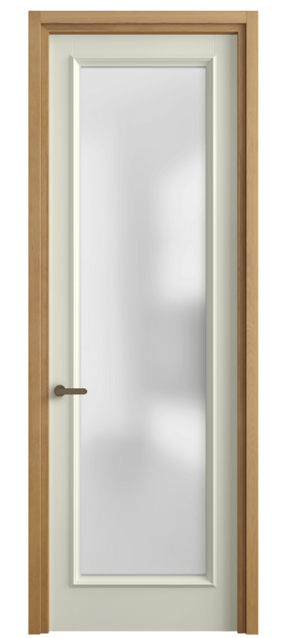 Межкомнатная дверь Charm 6702 Бук молочно-белый Сатинированное стекло Цена 75679 ₽ | Volhovec