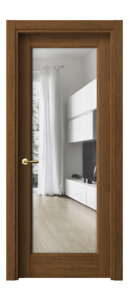 Межкомнатная дверь Галант 1402 Лесной орех Прозрачное стекло Цена 37999 ₽ | Volhovec