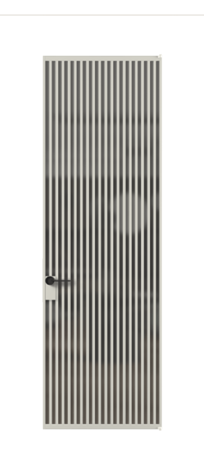 Алюминиевая дверь АЛПЛ040.06 Алюминий тёплый серый Сатинированное серое стекло, триплекс Цена 217390  | Volhovec