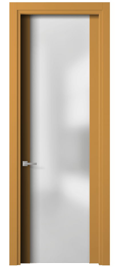 Межкомнатная дверь Планум 4114 Матовый белоснежный Сатинированное стекло Цена 77199 ₽ | Volhovec