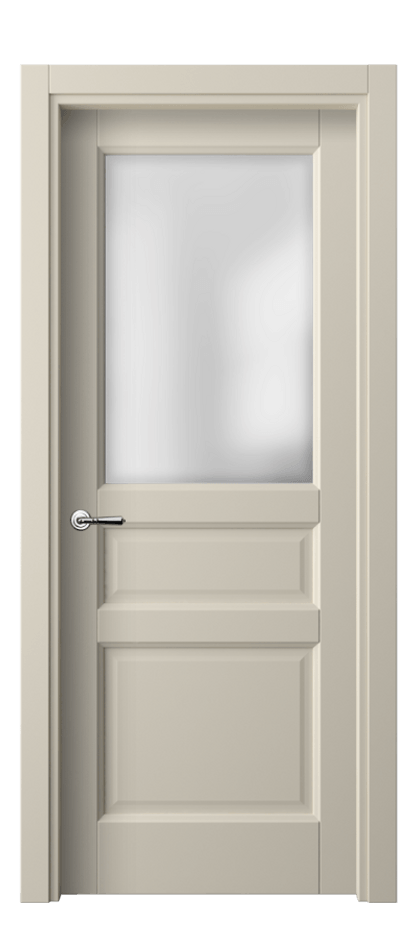Межкомнатная дверь Galant 1432 ПЭТ светло-бежевый Сатинированное стекло Цена 26959 ₽ | Volhovec