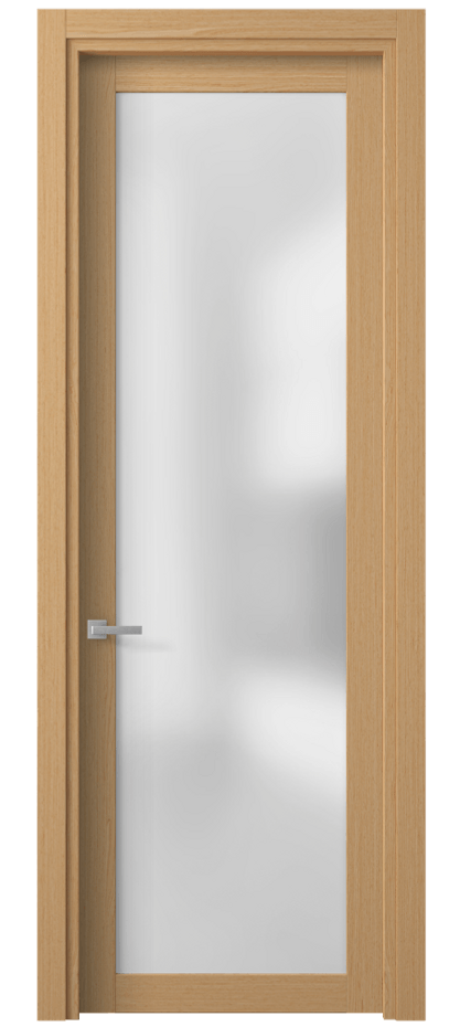 Межкомнатная дверь Planum 2102 Дуб песочный матовый Сатинированное стекло Цена 67499 ₽ | Volhovec