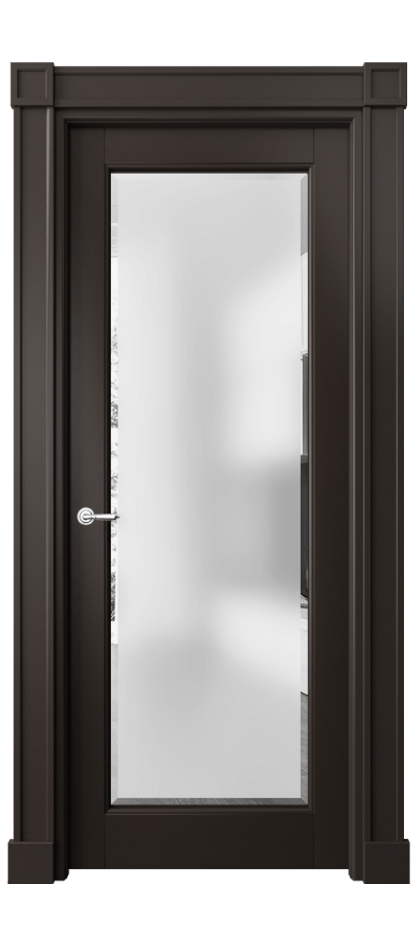 Межкомнатная дверь Toscana Plano 6300 Бук антрацит Сатинированное стекло с фацетом, 6 мм Цена 124479 ₽ | Volhovec