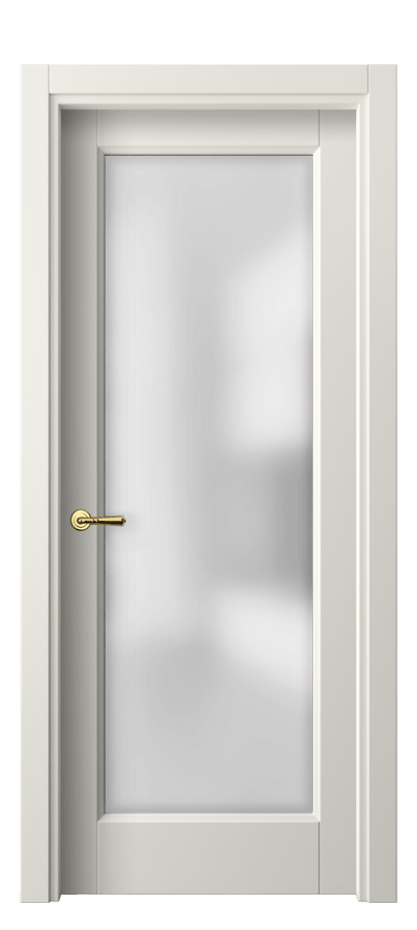 Межкомнатная дверь Galant 1402 Матовый жемчужный Сатинированное стекло Цена 52399 ₽ | Volhovec