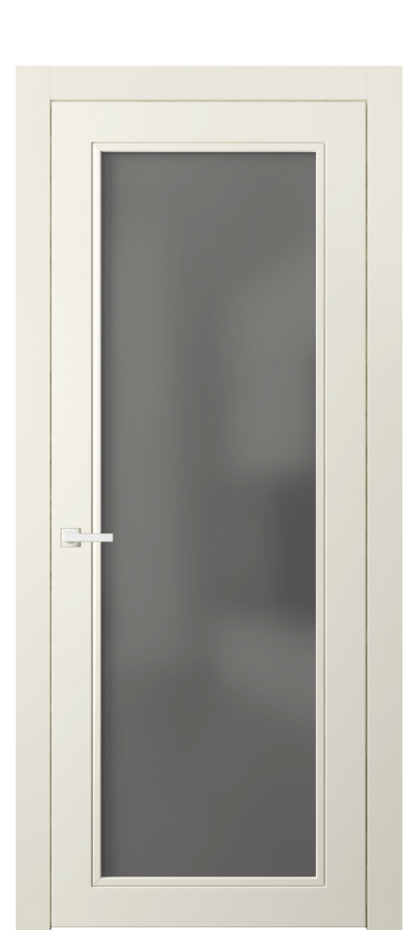Межкомнатная дверь Neo Classic 8000 Матовый молочно-белый Сатинированное серое стекло, триплекс Цена 63119 ₽ | Volhovec