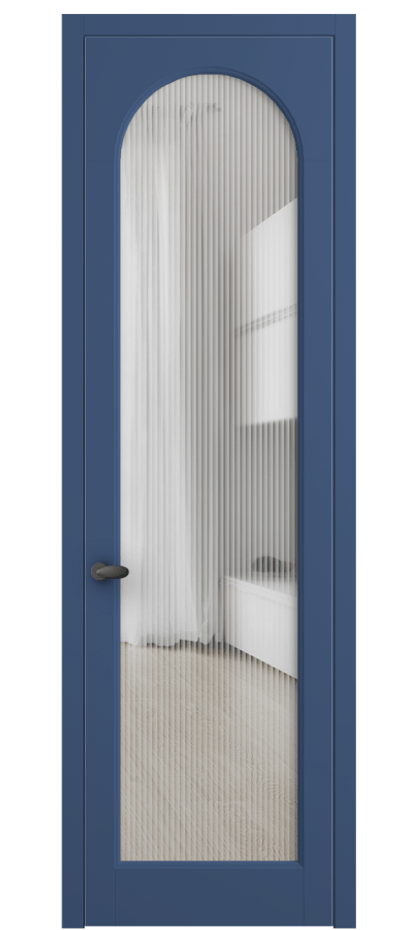 Межкомнатная дверь Palazzo 6804 Матовый белоснежный Рифлёное стекло "Moru", триплекс Цена 134299 ₽ | Volhovec