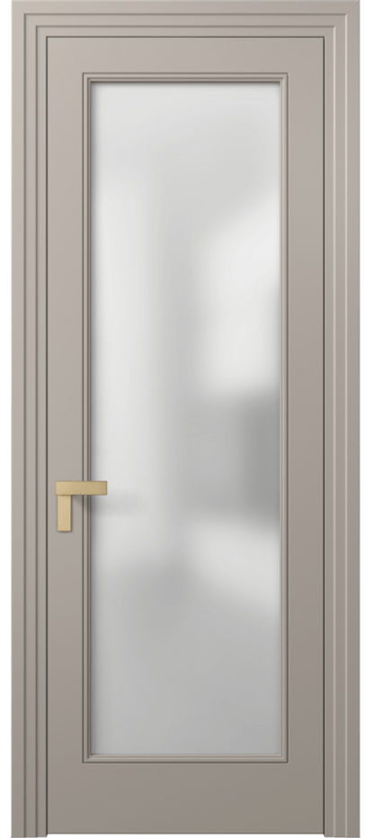 Межкомнатная дверь Rocca 8300 Матовый бисквитный Сатинированное стекло Цена 71319 ₽ | Volhovec