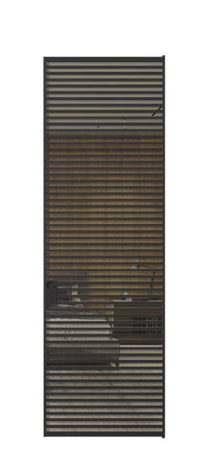 Алюминиевая дверь АЛПЛ040.07 Алюминий Черный Рефлективное бронзовое стекло "Stopsol", калёное Цена 241260  | Volhovec