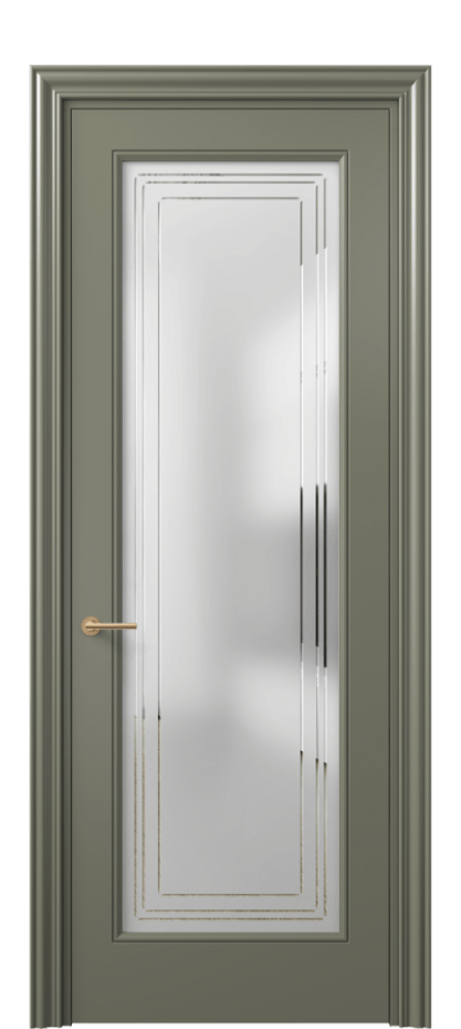 Дверь межкомнатная Mascot 8400 Матовый оливковый тёмный Сатинированное стекло с гравировкой "Грани", триплекс, 7 мм Фигурный наличник МОТ Цена 62079 ₽ Наличники уже входят в базовый комплект. Фабрика дверей Волховец 8 (800) 551 43 19 Межкомнатная дверь Mascot 8400 Матовый оливковый тёмный Сатинированное стекло с гравировкой "Грани", триплекс, 7 мм Цена 62079 ₽ | Volhovec
