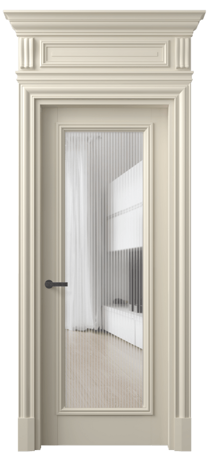 Межкомнатная дверь Antique 7300 Бук бежево-серый Рифлёное стекло "Moru", триплекс, 8 мм Цена 187800 сом | Volhovec