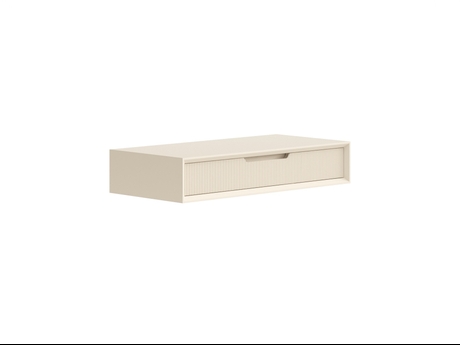 Мебель Консоль подвесная Velvet 1 ящик. Цвет Матовый светло-бежевый. Материал Гладкая эмаль. Коллекция Консоль подвесная Velvet 1 ящик. Картинка.