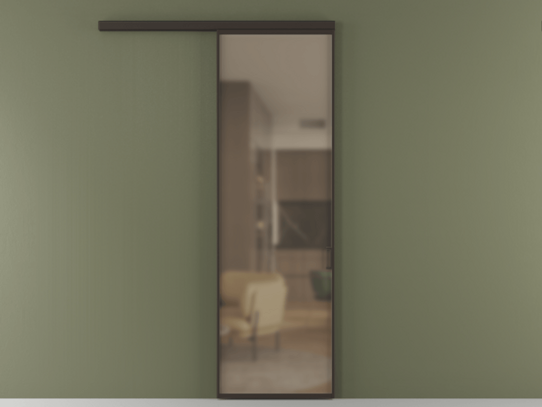 Перегородка Формато вдоль стены 1 створка АЛПР 040.01 Алюминий антрацит Сатинированное бронзовое стекло, триплекс. Цена 115700 ₽ 1. Полотно (800/2100 мм)
2. Комплект установки раздвижной системы
3. Базовый комплект фурнитуры
4.Ручка Рондо. Фабрика дверей Волховец 8 (800) 551 43 19 Перегородка Формато вдоль стены 1 створка АЛПР 040.01 Алюминий антрацит Сатинированное бронзовое стекло, триплекс Цена 115700 ₽ | Volhovec