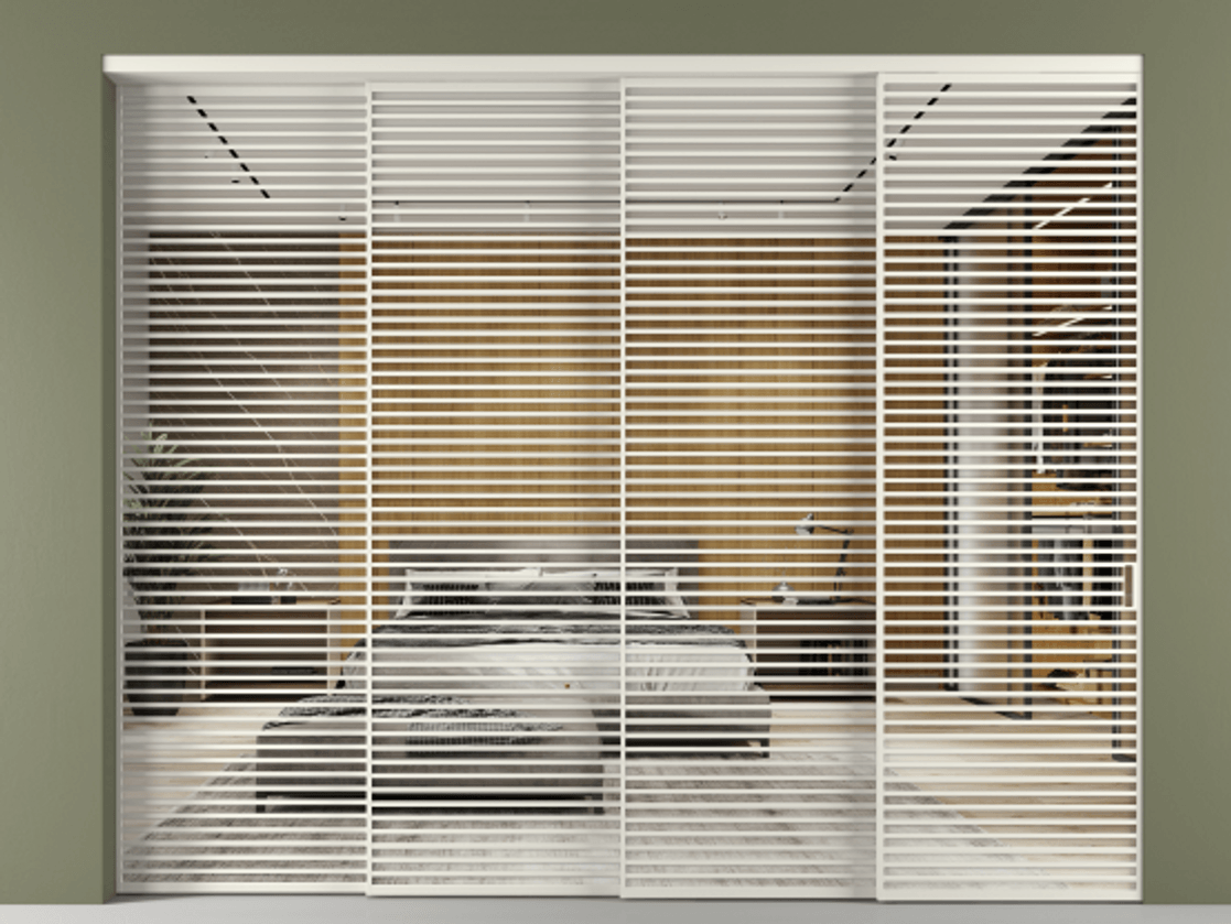 Перегородка Formato внутри проёма телескопик синхро 3 АЛПР 040.07 Алюминий Белый Двустороннее зеркало, триплекс 6 мм, триплекс 6 мм Цена 904970 ₽ | Volhovec