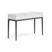 Консоль Velvet 2 ящика Матовый пудровый белый