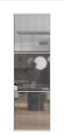 Дверь межкомнатная АЛПЛ040.03 АТСР MS. Цвет Алюминий тёплый серый. Материал Алюминий в эмали. Коллекция Formato. Картинка.
