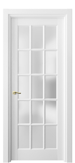 Дверь межкомнатная 0708 ДБС САТ. Цвет Дуб белоснежный. Материал Массив дуба эмаль. Коллекция Lignum. Картинка.