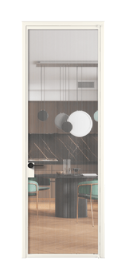 Дверь межкомнатная АЛПЛ040.01 АПБЛ MORU. Цвет Алюминий пудровый белый. Материал Алюминий в эмали. Коллекция Формато. Картинка.