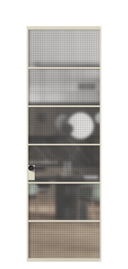 Дверь межкомнатная АЛПЛ040.04 АБСР MS. Цвет Алюминий бежево-серый. Материал Алюминий в эмали. Коллекция Formato. Картинка.