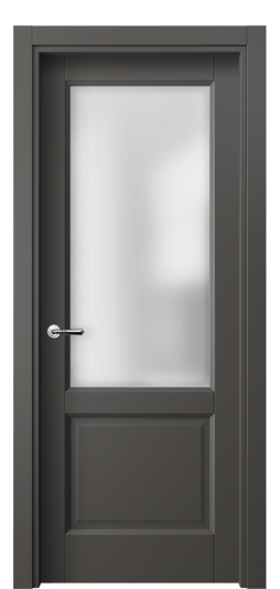 Дверь межкомнатная 1422 ПЭГФ САТ. Цвет ПЭТ графитовый. Материал ПЭТ. Коллекция Galant. Картинка.