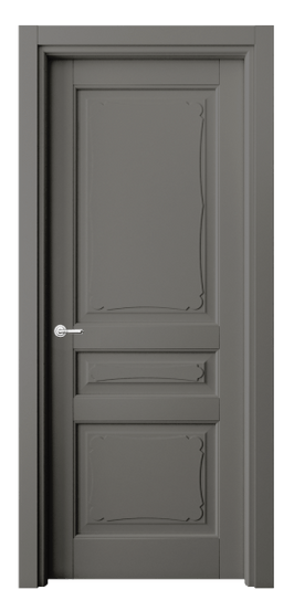 Дверь межкомнатная 6325 МКЛС . Цвет Матовый классический серый. Материал Гладкая эмаль. Коллекция Тоскана Элегантэ. Картинка.