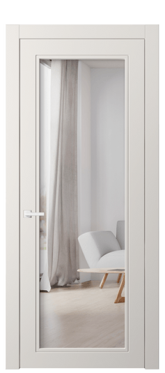 Дверь межкомнатная 8000 МПБЛ ДВ ЗЕР. Цвет Матовый пудровый белый. Материал Гладкая эмаль. Коллекция Neo Classic. Картинка.