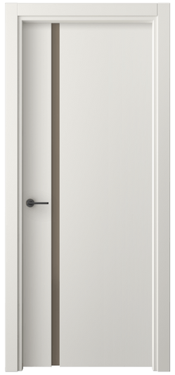 Дверь межкомнатная 4222 СТБЛ БР САТ. Цвет Софт-тач белоснежный. Материал Полипропилен. Коллекция Freedom. Картинка.