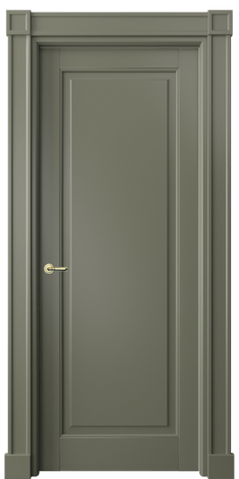Дверь межкомнатная 6301 МОТ. Цвет Матовый оливковый тёмный. Материал Гладкая эмаль. Коллекция Тоскана Плано. Картинка.