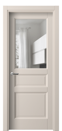 Дверь межкомнатная 1432 ПЭПБ ПРОЗ. Цвет ПЭТ пудровый бежевый. Материал ПЭТ. Коллекция Galant. Картинка.