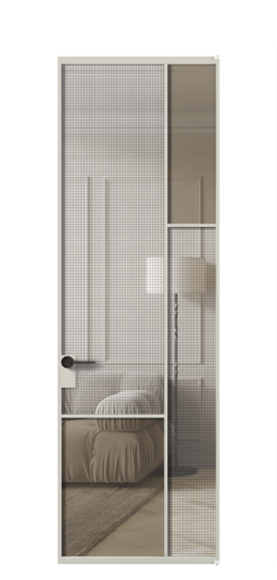 Межкомнатная дверь АЛПЛ041.12 АТСР MS+Бронза триплекс. Цвет Алюминий тёплый серый. Материал Алюминий в эмали. Коллекция Mosaic. Фото. Дверь межкомнатная АЛПЛ041.12 АТСР MS+Бронза триплекс. Цвет Алюминий тёплый серый. Материал Алюминий в эмали. Коллекция Mosaic. Картинка.