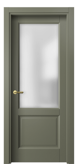 Дверь межкомнатная 1422 МОТ САТ. Цвет Матовый оливковый тёмный. Материал Гладкая эмаль. Коллекция Галант. Картинка.