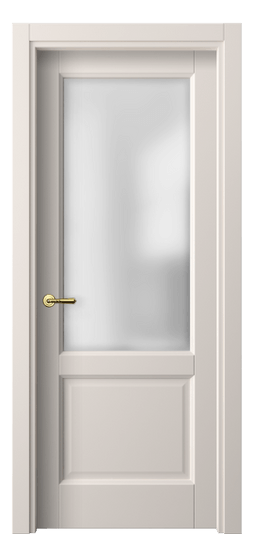 Дверь межкомнатная 1422 ПЭТБ САТ. Цвет ПЭТ тёплый-белый. Материал ПЭТ. Коллекция Galant. Картинка.