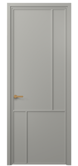 Дверь межкомнатная 8606 МНСР . Цвет Матовый нейтральный серый. Материал Гладкая эмаль. Коллекция Frame. Картинка.