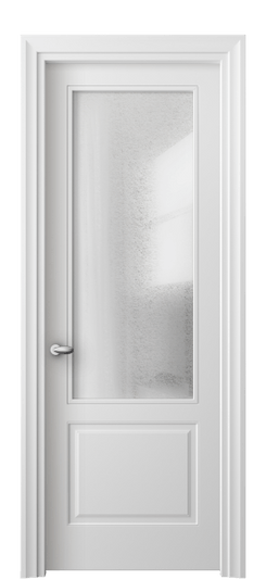 Дверь межкомнатная 8552 МБЛ ЛЕД. Цвет Матовый белоснежный. Материал Гладкая эмаль. Коллекция Esse. Картинка.