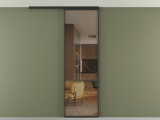 Перегородка Формато вдоль стены на потолок 1 створка