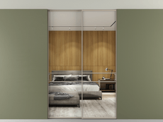 Перегородка Formato внутри проёма двустворчатая со скрытым креплением в потолок