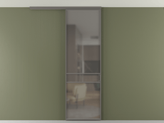 Перегородка Формато вдоль стены на потолок 1 створка