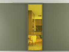 Перегородка Formato вдоль стены на потолок одностворчатая