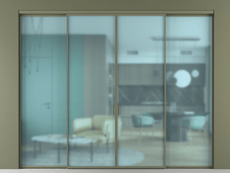 Перегородка Formato внутри проёма 4 створки