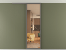 Перегородка Формато вдоль стены на потолок 1 створка