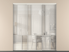 Перегородка Мозаик внутри проёма 3 створки