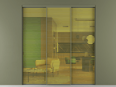 Перегородка Formato внутри проёма 3 створки